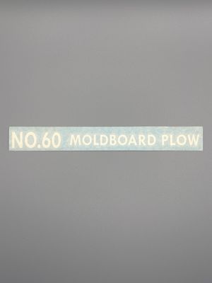 60 Moldboard Plow Decal-White