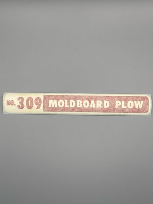 309 Moldboard Plow Decal-Red/White