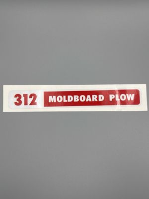 312 Moldboard Plow Decal