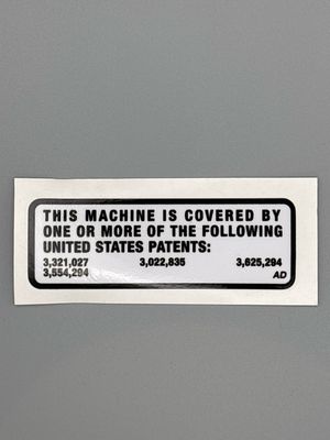 Patent Decal Fits: Plows