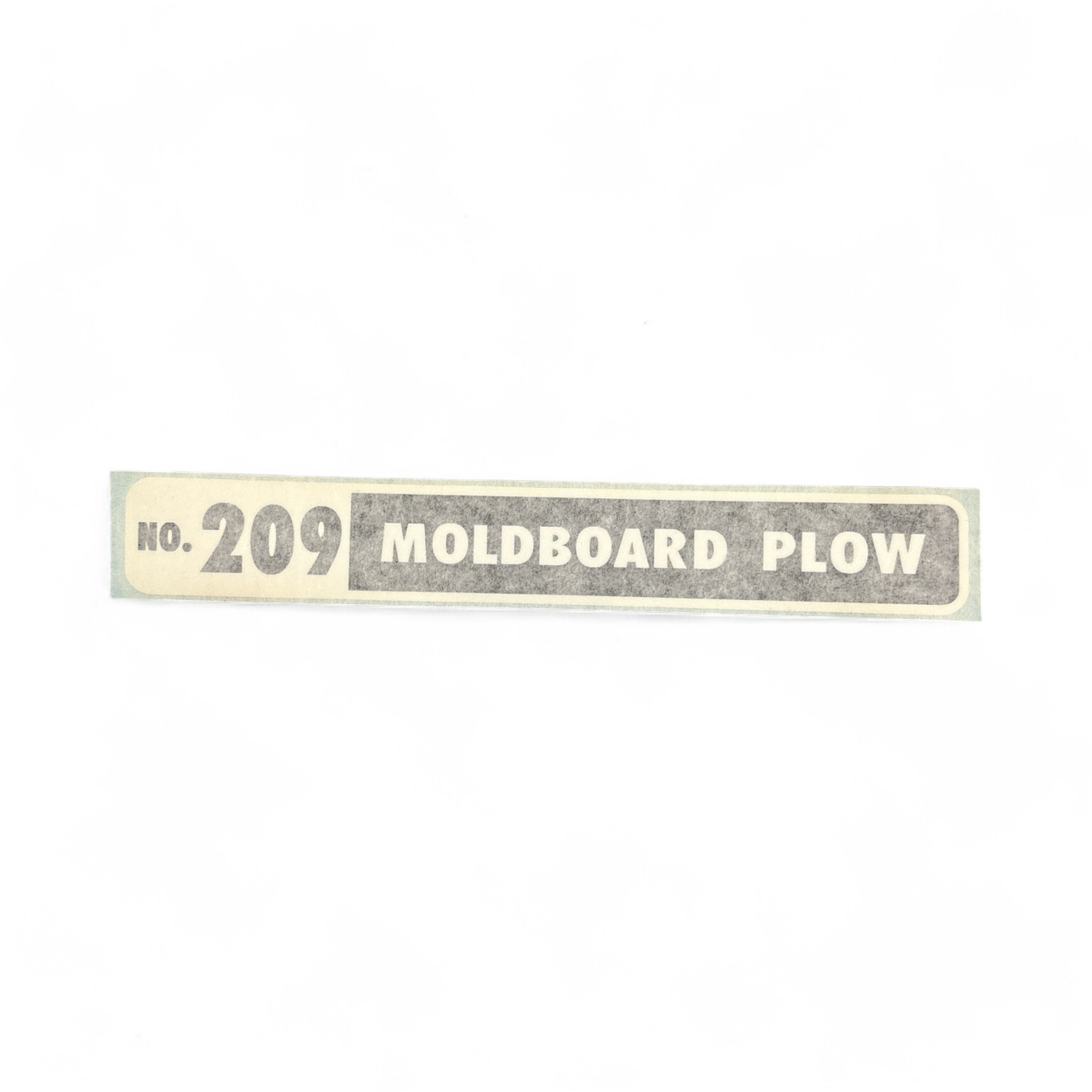 209 Moldboard Plow Decal-Black/White