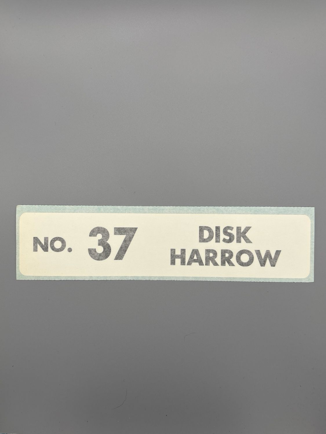 37 Disk Harrow Decal