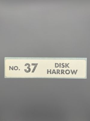 37 Disk Harrow Decal