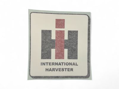 IH Logo with Shadow Decal  7 3/8 X 8&quot; tall