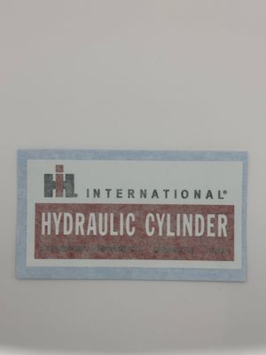 Hydraulic Cylinder Decal Fits: Plows Ect.