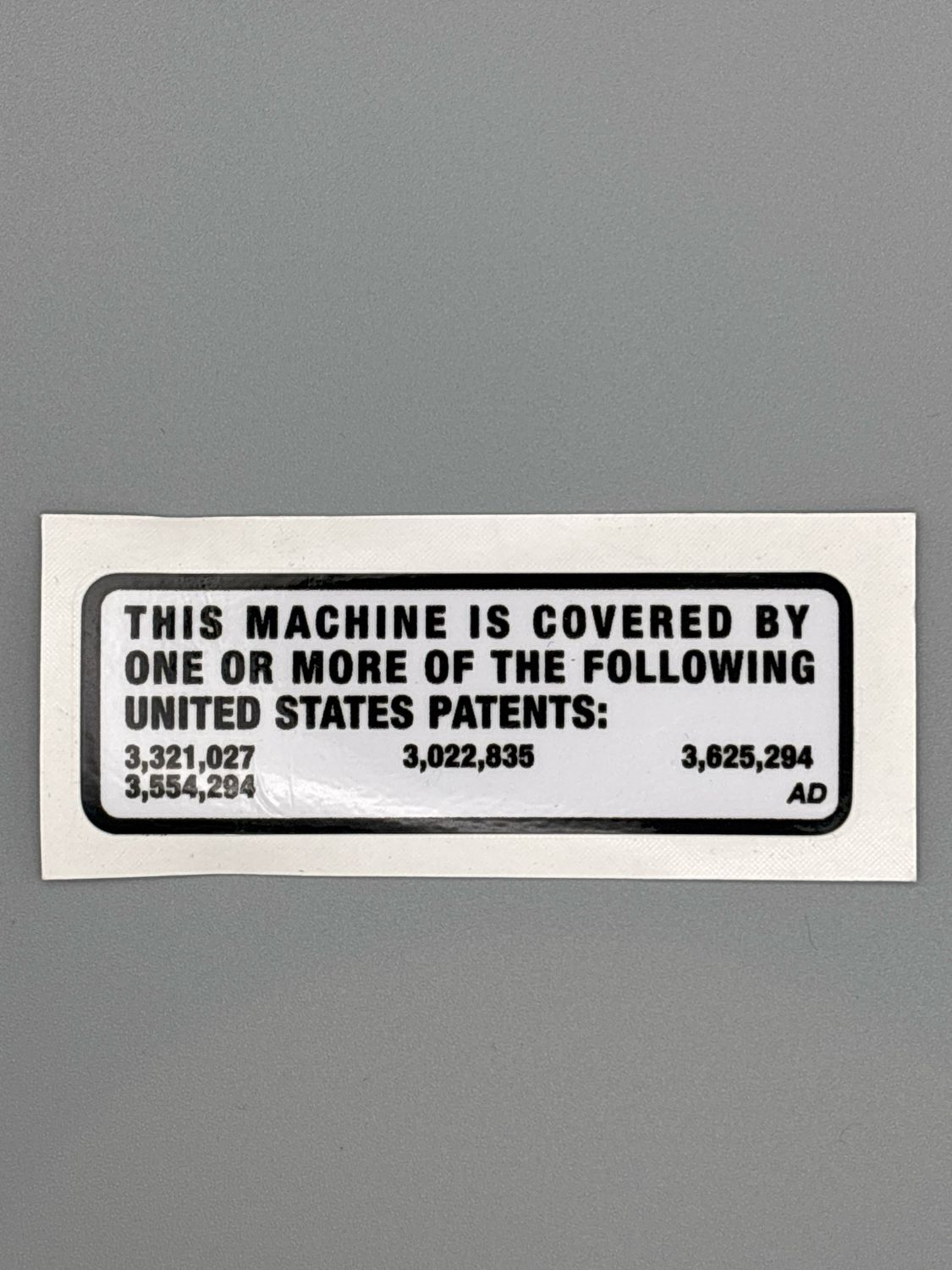 Patent Decal Fits: Plows