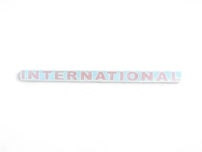 International Decal -Red and White   19.5" Long X 1.25" Tall