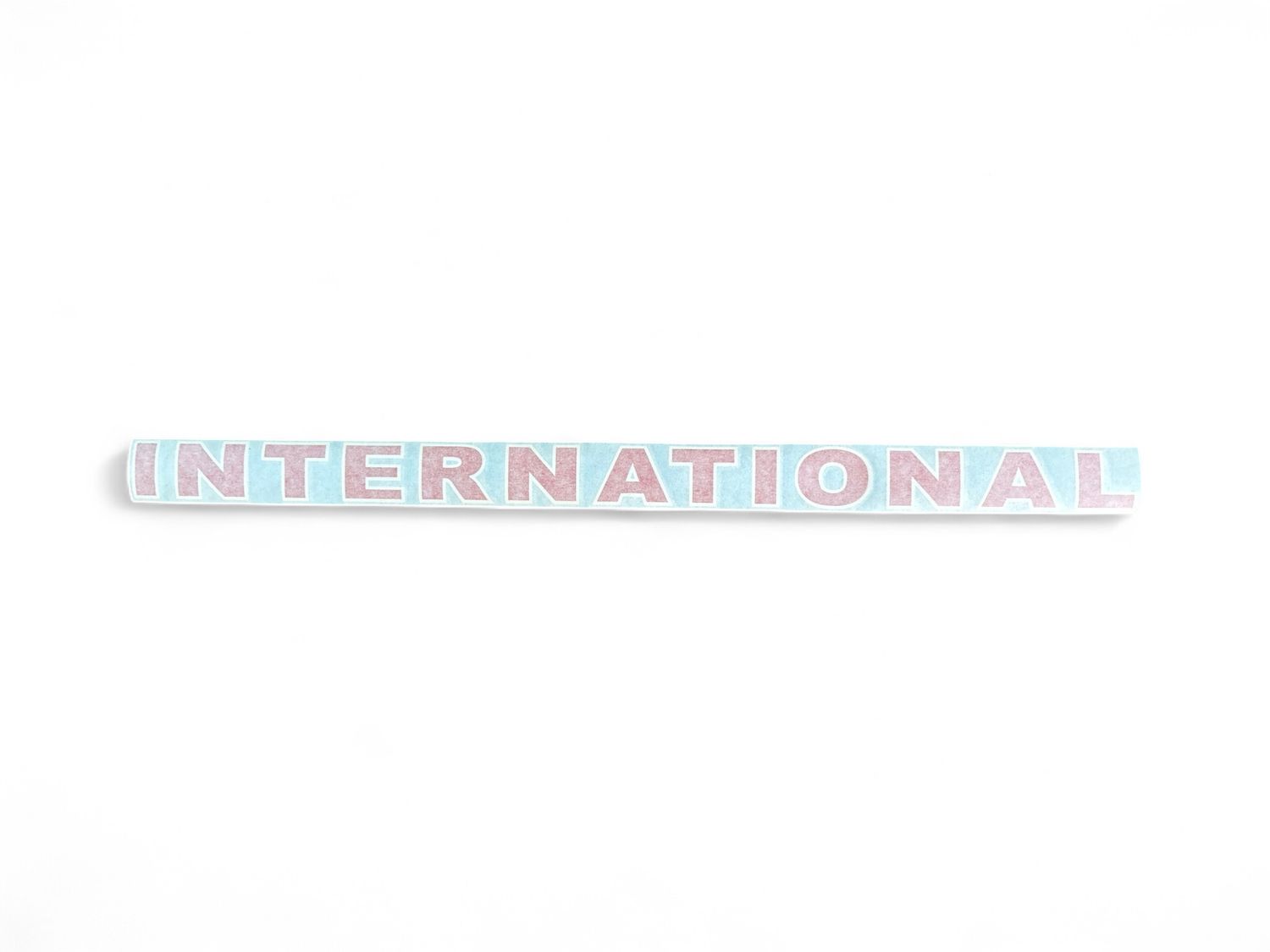 International Decal -Red and White   19.5" Long X 1.25" Tall