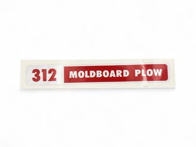 312 Moldboard Plow Decal