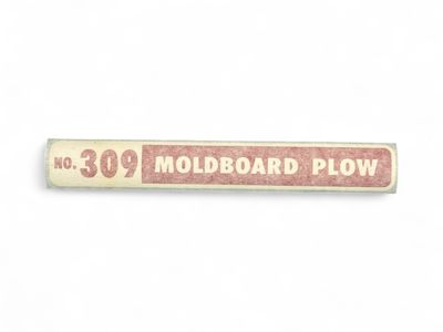 309 Moldboard Plow Decal-Red/White