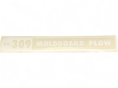 309 Moldboard Plow Decal-White/Clear