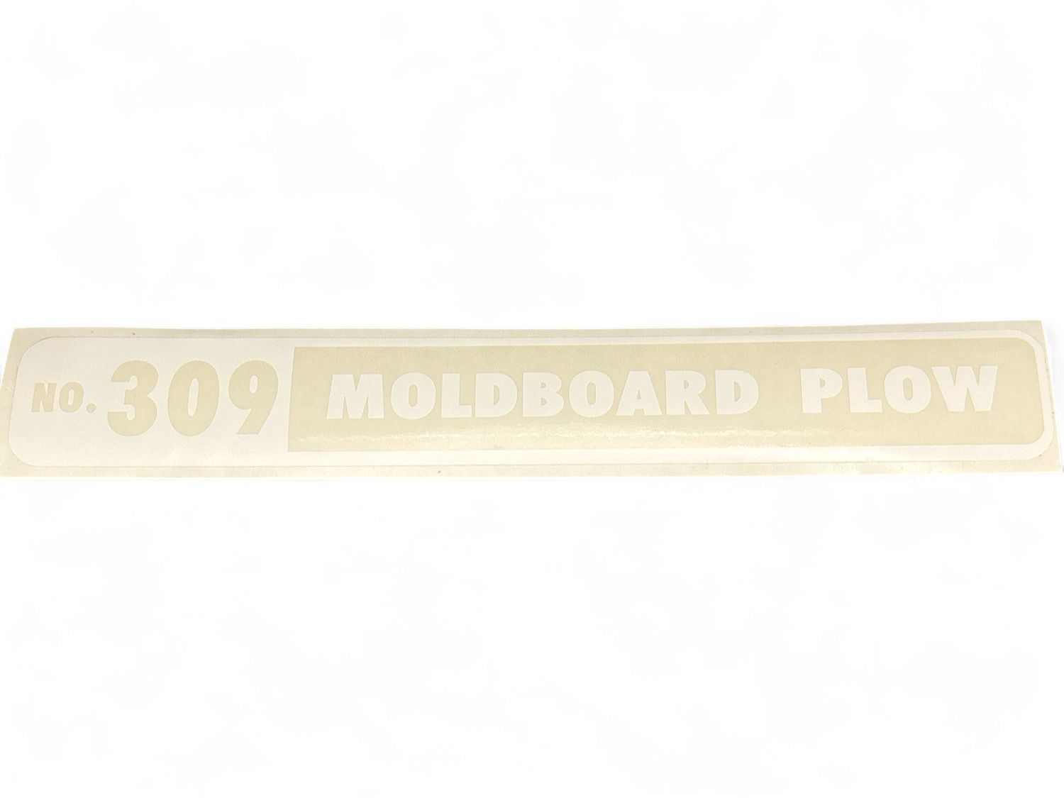 309 Moldboard Plow Decal-White/Clear