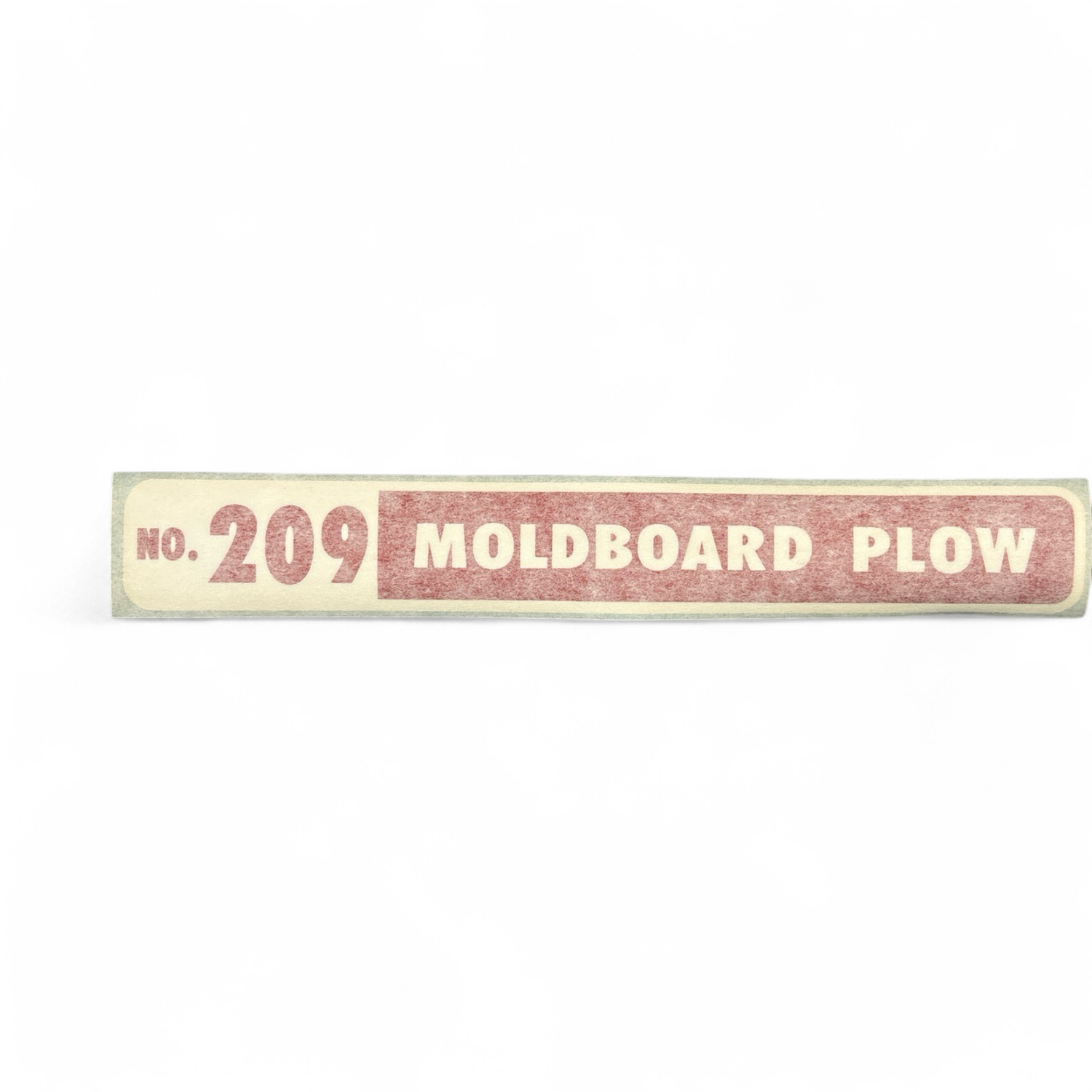 209 Moldboard Plow Decal-Red and White