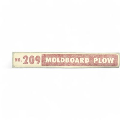 209 Moldboard Plow Decal-Red/White