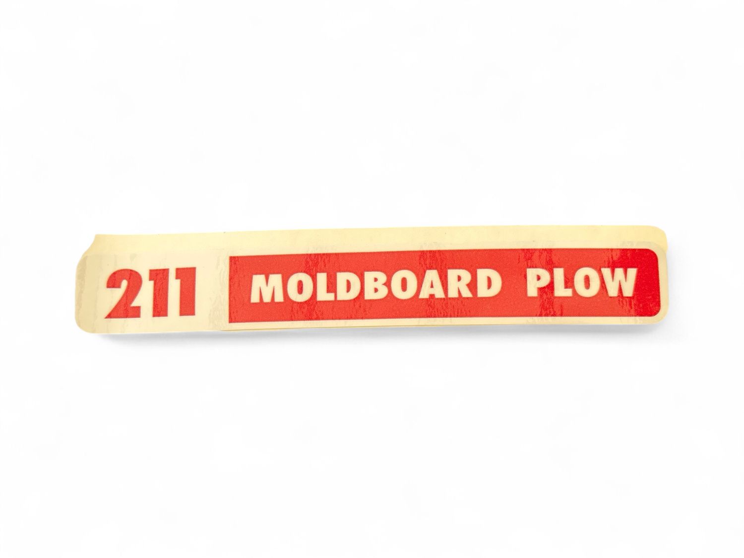 211 Moldboard Plow Decal-Red and White