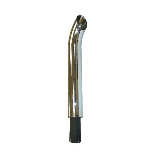 Curved Chrome Exhaust Stack, IH 1026, 1066, 1206, 1256, 1456, 1466, 1566, 4166, 4366, 4386
