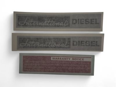 68 Series Valve Cover International Diesel Decals​ with Warranty Decal Set