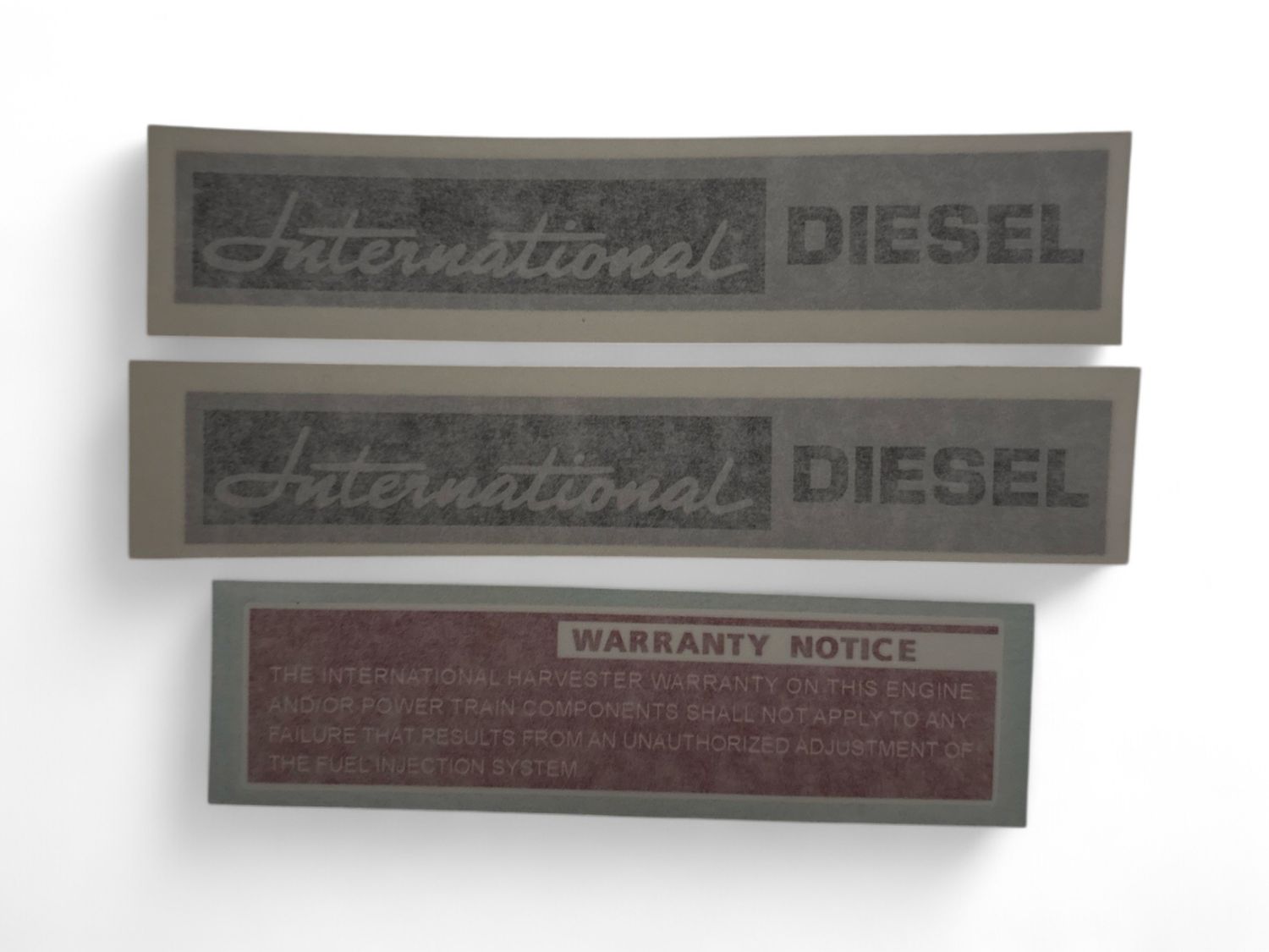 68 Series Valve Cover International Diesel Decals​ with Warranty Decal Set