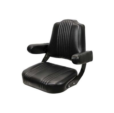 IH 56/66 Original Seat  Assembly | Pleated Black Vinyl- Black Tombstone