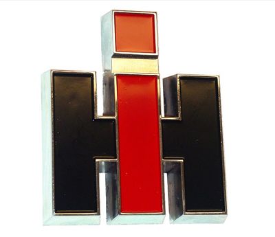 IH Emblem (for front emblem or for cab emblem-Chrome Plated; Die Cast), 368523R4 IH Emblem (for front emblem or for cab emblem-Chrome Plated; Die Cast), 368523R4