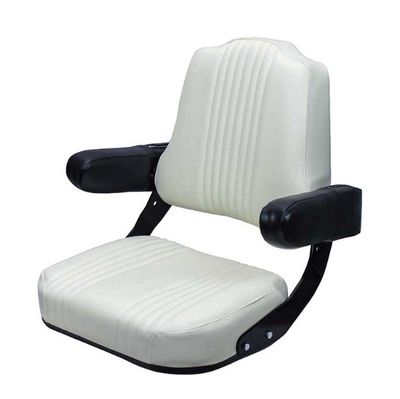 IH 56/66 Original Seat  Assembly | Pleated Cream Vinyl -White Tombstone