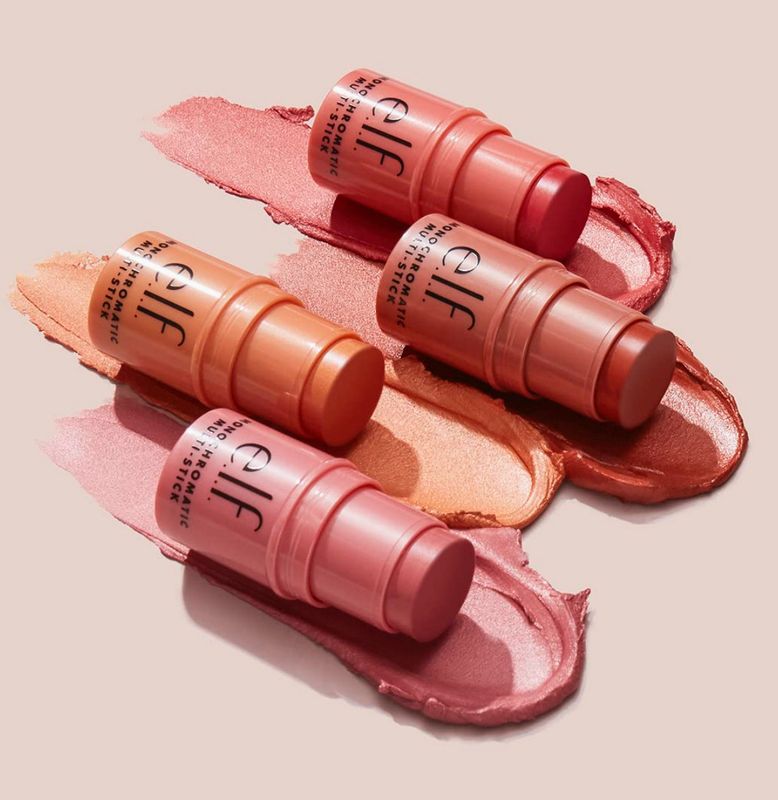 e.l.f. Monochromatic Multi Stick, Luxuriously Creamy &amp; Blendable Color, For Eyes, Lips &amp; Cheeks With Golden Shimmer 0.155 Oz (4.4g)