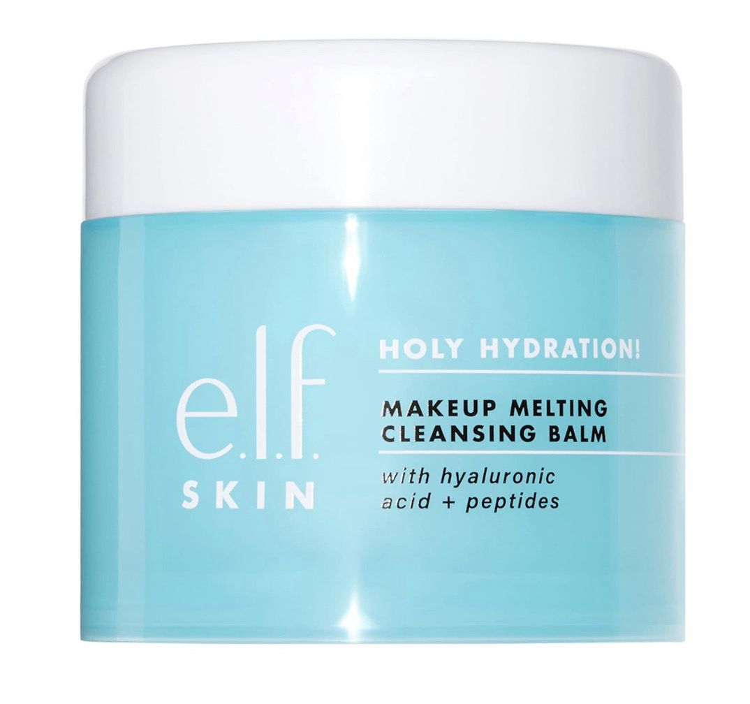 e.l.f. Holy Hydration! Makeup Melting Cleansing Balm, Face Cleanser &amp; Makeup Remover, Infused with Hyaluronic Acid to Hydrate Skin, 2 Oz / 50 mL