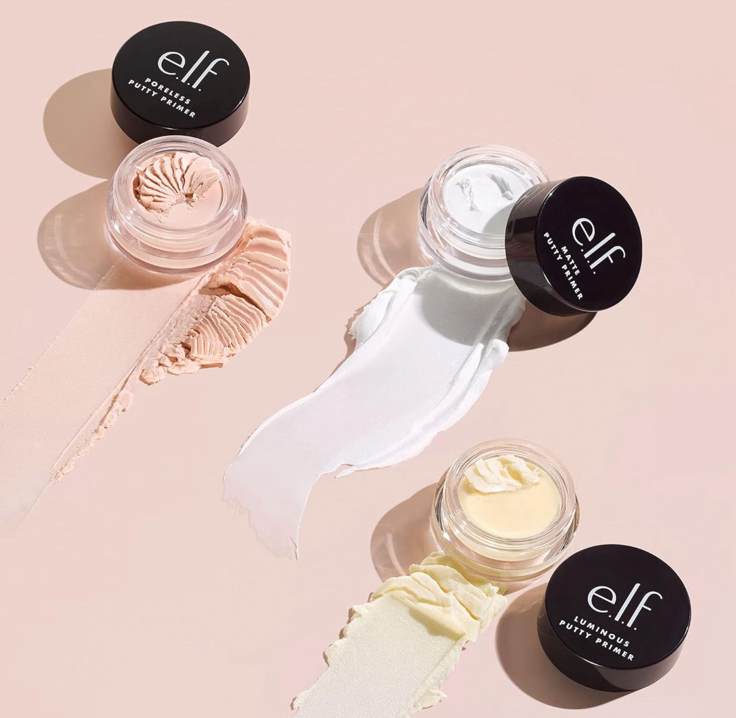 e.l.f. Cosmetics Putty Primer Trio, Includes Poreless Putty, Matte Putty &amp; Luminous Putty, Travel Size, 0.14 Oz (4g) Each, 0.14 ounces, Count 3