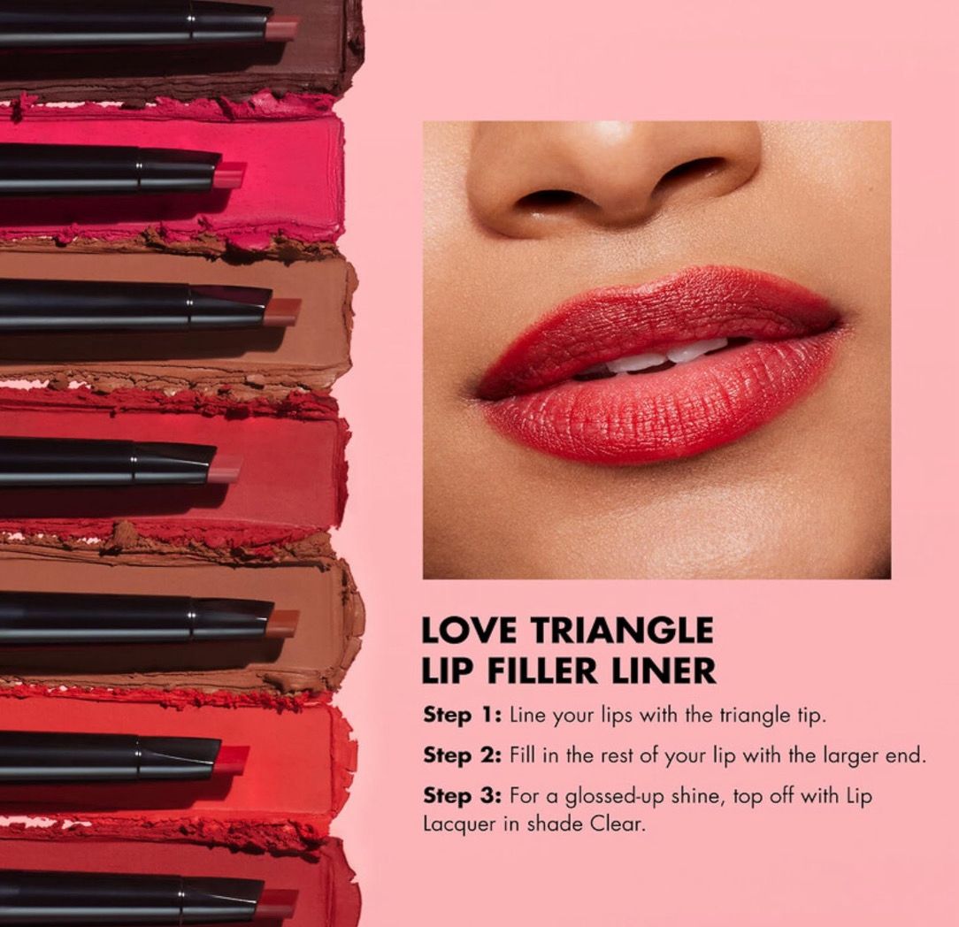e.l.f. Love Triangle Lip Filler Liner, 2-in-1 Lipliner Pencil For Sculpting &amp; Filling, Long-Lasting Intense Color, Vegan &amp; Cruelty-Free