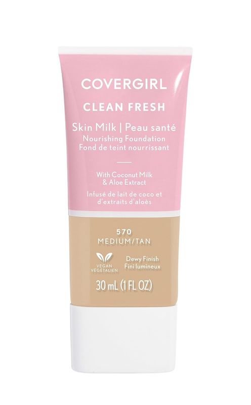 COVERGIRL, Clean Fresh Skin Milk Foundation, Medium/Tan, 1 Count (packaging may vary), 30mL