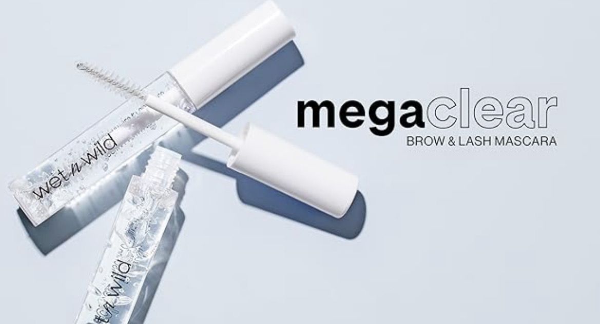 wet n wild Mega Clear Brow &amp; Lash Mascara - Sculpts Brows, Defines Lashes, Conditioning with Soy Protein &amp; ProVitamin B5, Primer &amp; Top Coat, Cruelty-Free &amp; Vegan - Clear