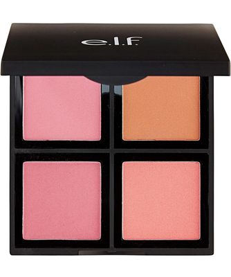 e.l.f. Cosmetics Powder Blush Palette, Four Blush Shades for Beautiful, Long-Lasting Pigment, Light/Clair