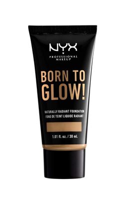 NYX PROFESSIONAL MAKEUP Born To Glow Naturally Radiant Foundation, Medium Coverage - Beige, 0.6 fl.oz. / 18mL