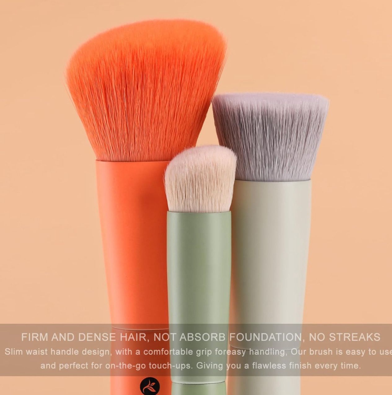 KINGMAS 3Pcs Foundation Brush Contour Concealer Brush Set, Under Eye &amp; Blusher Brush Kabuki Makeup Brushes, Blush Bronzer Buffing Stippling Contour Powder Liquid Blending Makeup Brush, Perfect Gift 🎁