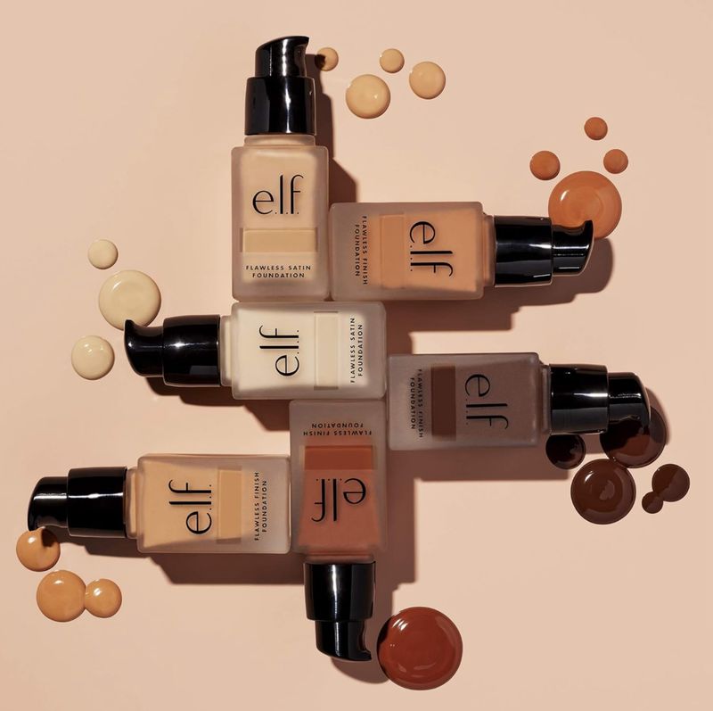 e.l.f. Flawless Finish Foundation, Lightweight &amp; Medium Coverage, Semi-Matte Finish, 20mL