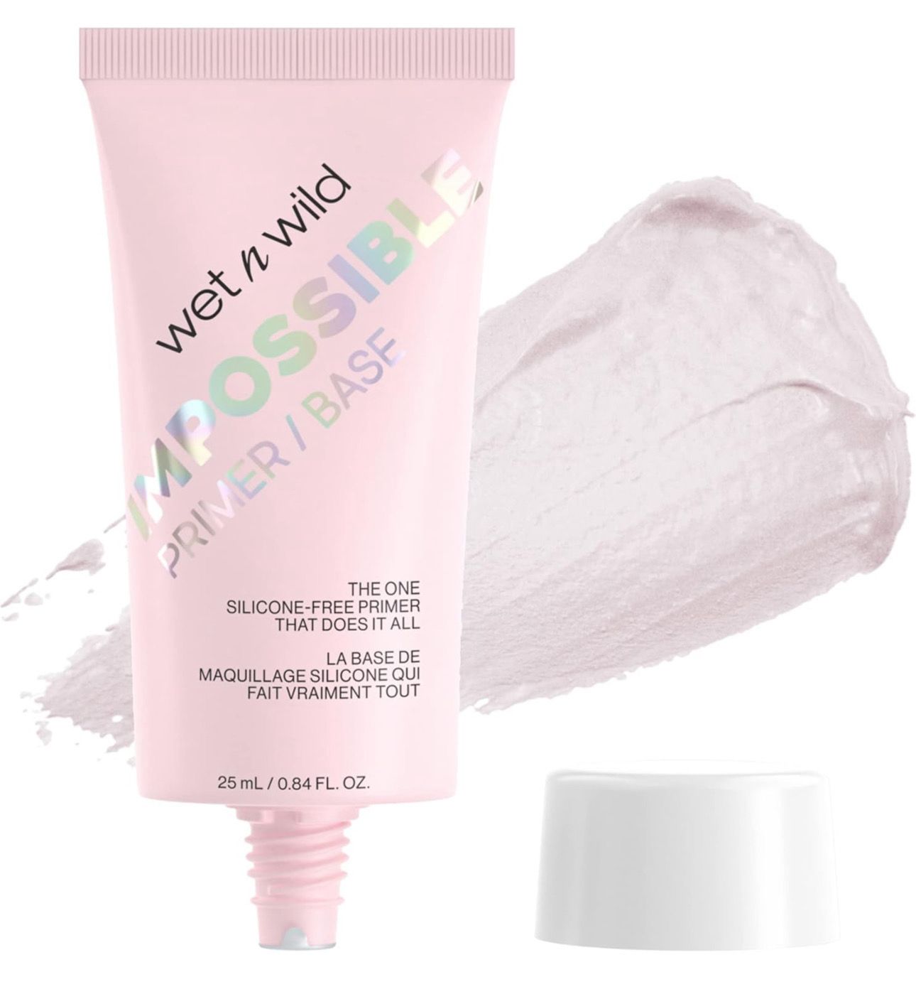wet n wild Impossible Primer • Enriched with Gooseberry &amp; Jeju Blossom for Brightening Durable Makeup Base • Clear • 0.84 Oz /25 mL