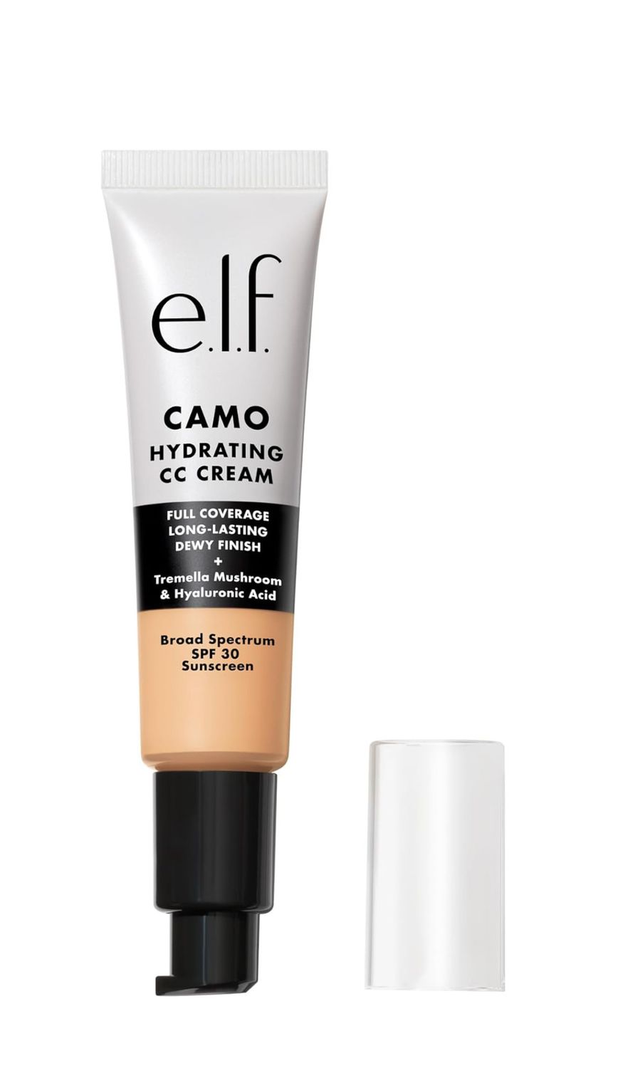 e.l.f. Hydrating Camo CC Cream SPF 30 Color Correcting Full Coverage Foundation For A Dewy Finish • Fair 150 C • 1.05 oZ • 30 g
