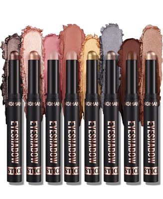 Eyeshadow Stick, Choice Of 8 Colors Waterproof Highlight Eye Shadow Stick, Create Gorgeous Multi-Dimensional Eye Makeup, Long Lasting Cream Contouring Eyeshadow