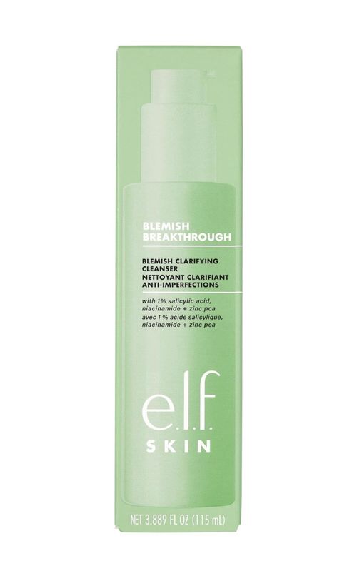 e.l.f. SKIN Blemish Breakthrough Clarifying Cleanser, Gel Cleanser For Removing Makeup, Controlling Oil &amp; Clarifying Pores, 1% Salicylic Acid, 115 mL