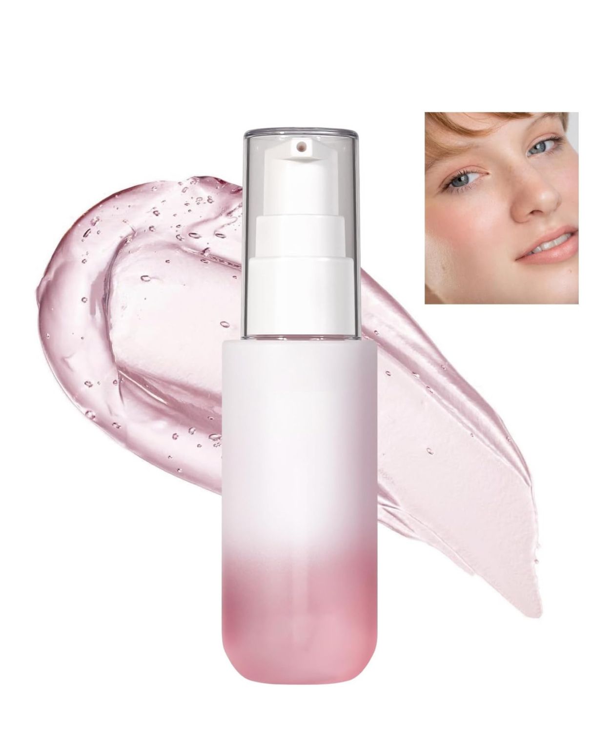 Power-grip Primer, Long-Lasting Hydrating Face Primer, Evens Skin &amp; Brightens, Moisturizes Primes, Primer Face Makeup, Soft-Focus Finish, Makeup Primer for Flawless Gel-Based, Pink 40mL