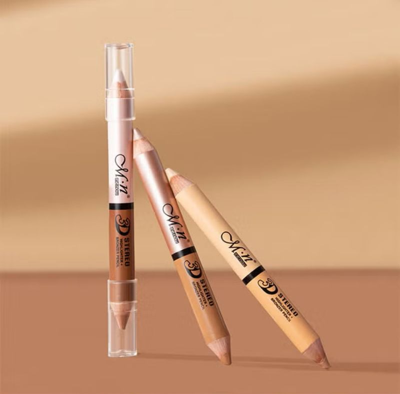 Highlight Contour Stick set, 6 Colors 2 in 1 Dual-ended Makeup Shading Stick, Multi-Color Concealer Shadow Pen, 3D Body Face Brightens Shades Pencil, Contour Concealer Highlighter Stick, 3 Variations