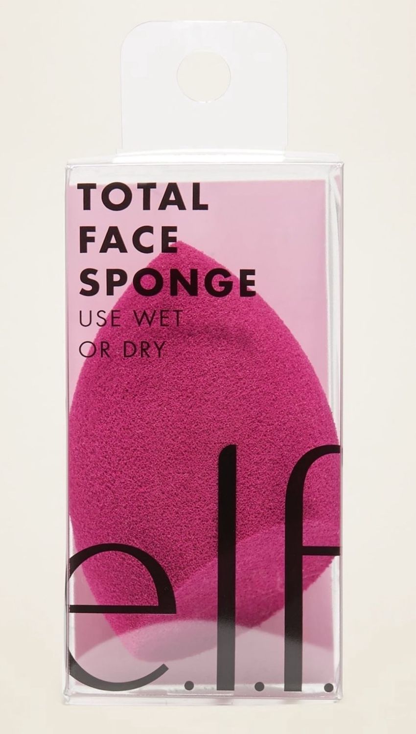 e.l.f. Total Face Sponge , Plush, Multi-Sided &amp; Latex-Free Makeup Sponges For Easy Blending Of Concealer, Highlighter &amp; more, Vegan &amp; Cruelty-Free