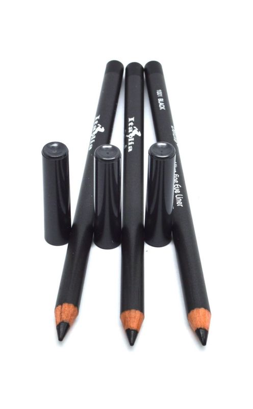 Italia Professional Ultra Fine Eyeliner Pencil, Creamy, Ultra-pigmented, Long-lasting, Creates Defined Lines, Professional Makeup, 1001 Italia Black