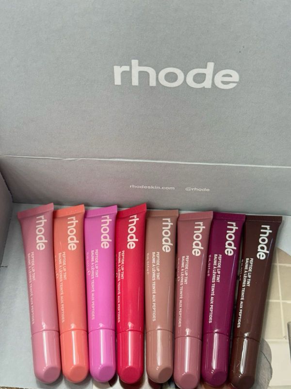 RHODE Peptide Lip Tint 10 mL / 0.3 fl.Oz Espresso Shortcake, Peach Pit, Guava Splitz, Raspberry Jelly, Salty Tan, Ribbon, Unscented