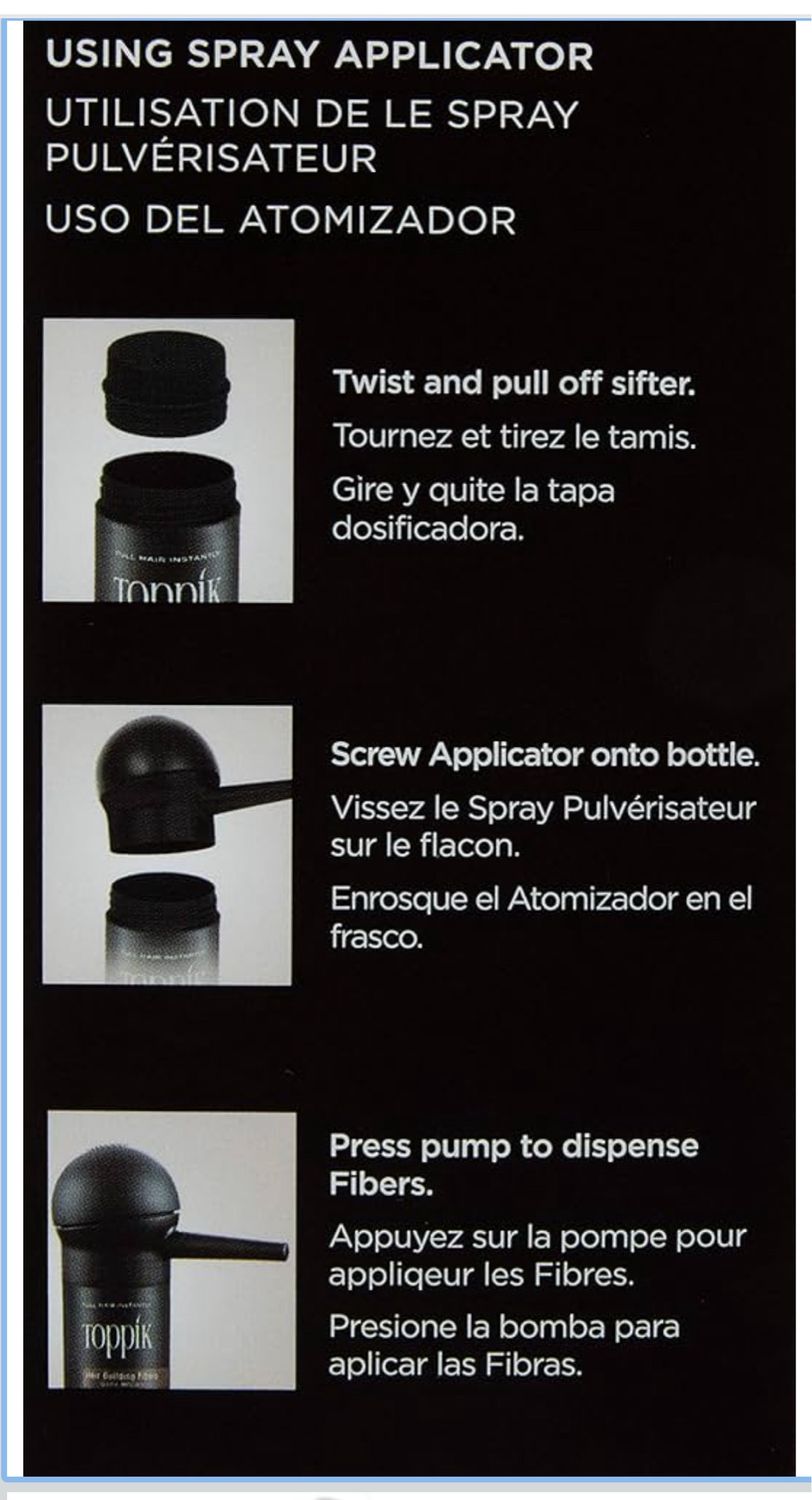 Toppik Hair Fiber Spray Applicator for Thinning Hair Care, 1 Applicator