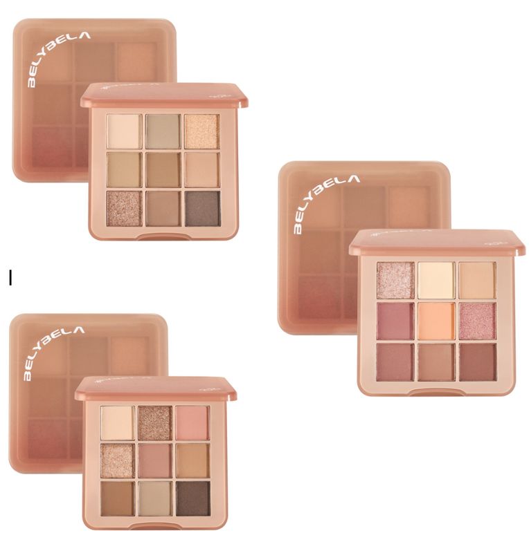 BelyBela Eye Colour Soft Magic Nine Colours Eyeshadow Tray, Hold The Makeup Colour Smart Level, 10 g / In-House High Quality Product