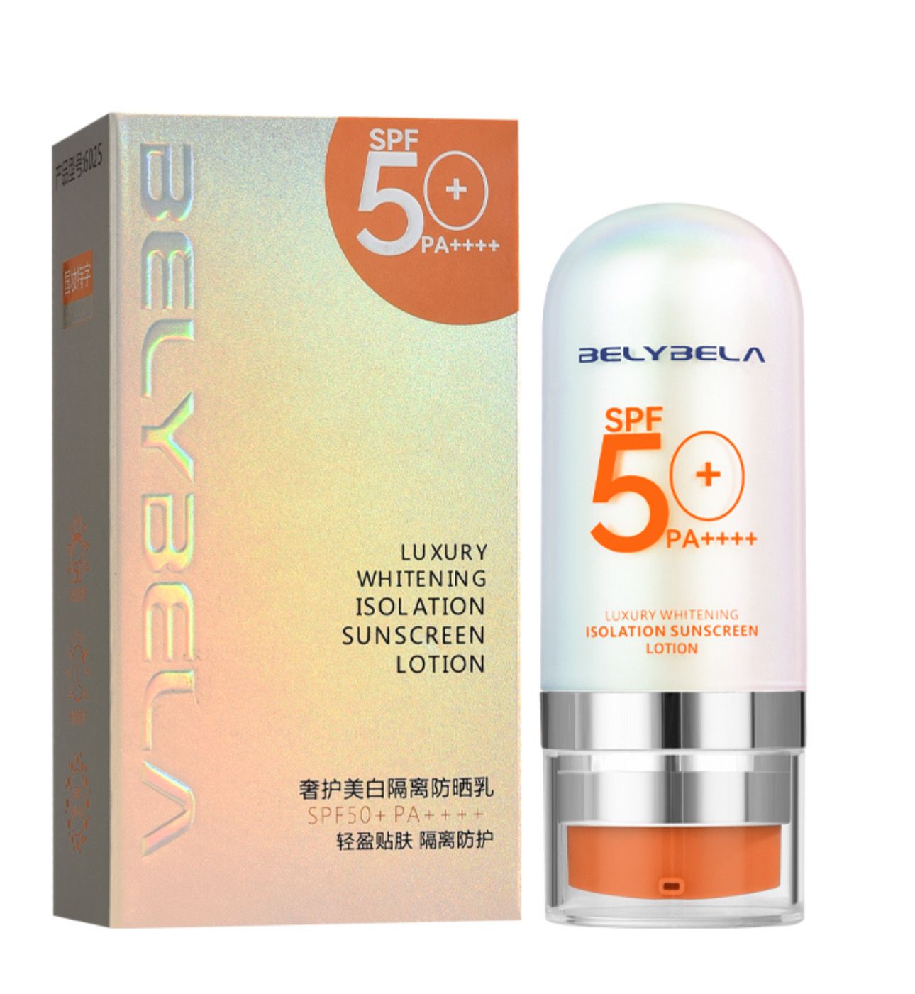 BelyBela Luxury Whitenning Face Sunscreen Isolation Lotion, SPF 50+ PA++++, 30 g/ In-house High Quality Product