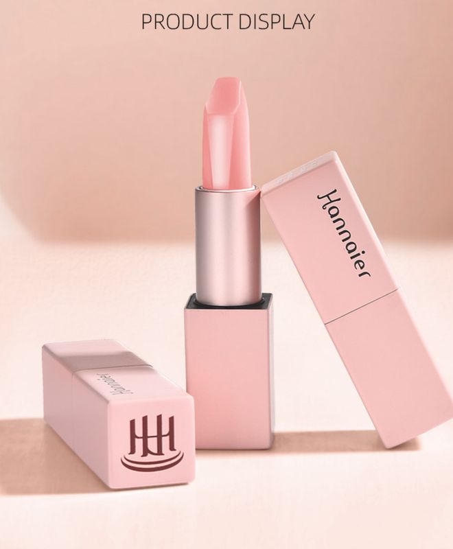 Hannaier Hydrating Silky Colour Changing Lipstick Moisturising Long Lasting Colour / 3.8 g / Light Pink, Magnetic Case, In-House High Quality Lipstick
