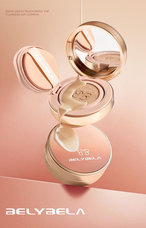 BelyBela Air Cantrella Immaculate Air Cushion BB Cream, Skinless Cream Moisturises Preserves Makeup, With Spare Catridge, 15 g + 15 g, Natural- In-House High Quality Product, Natural