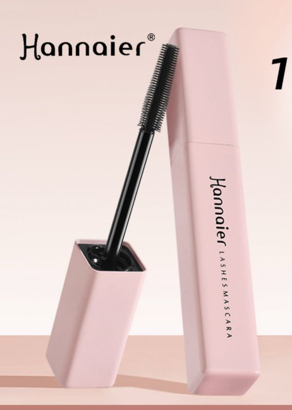 Hannaier Natural Long-Duration Mascara, Colour Black, 8 g, Magnetic Case - In-house High Quality Product